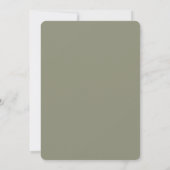 Elegante groene takmonogram bruiloft kaart (Achterkant)