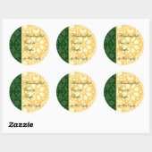 Elegante Groene Tan Custom Craft Labels (Vel)