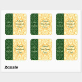 Elegante Groene Tan Custom Craft Labels (Vel)
