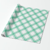 Elegante groene Tartan Plaid Kerstmis Cadeaupapier (Uitgerold)