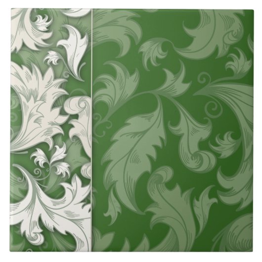 Elegante groene Tegel Tegeltje (Voorkant)