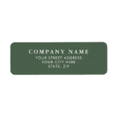 Elegante groene textuur gepersonaliseerde adreslab etiket (Voorkant)