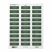 Elegante groene textuur gepersonaliseerde adreslab etiket (Full Sheet)