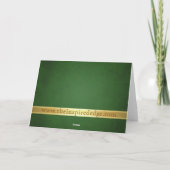 Elegante groene textuur Modern goud bedankkaart (Achterkant)