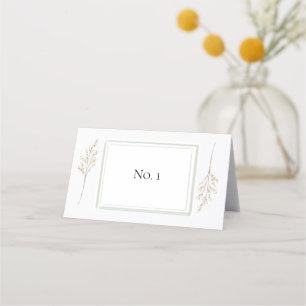Elegante groene Thanksgiving plaatskaart Plaatskaartje