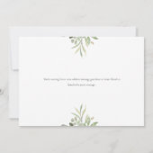 Elegante groene thuisinformatie bij verhuizing aankondiging (Achterkant)