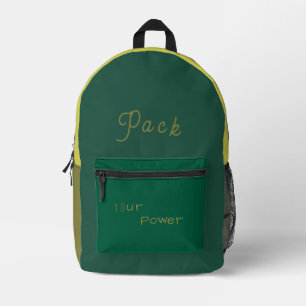 Elegante groene tinten pak je power rugzak in