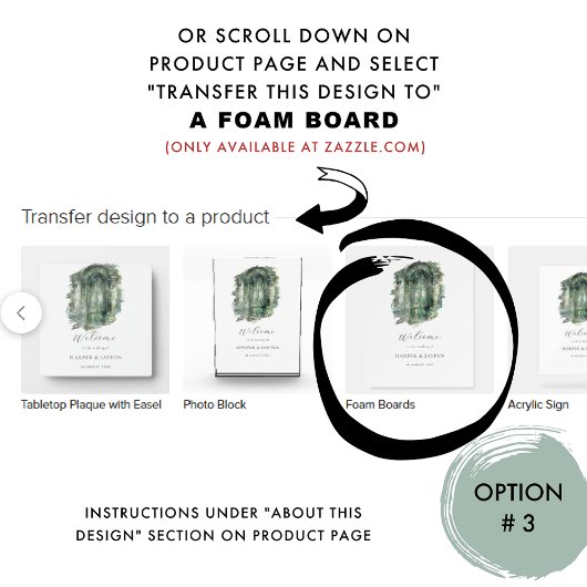 Elegante groene tinten Waterverf bruiloft welkom t Poster