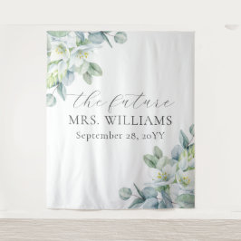 Elegante Groene Toekomstige Mevrouw Fotohokje Acht Wandkleed