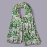 Elegante  groene toile de jouy sjaal<br><div class="desc">retro groene toile de jouy sjaal. Verbeter uw garderobe met de tijdloze elegantie van design van toile de jouy, geïnspireerd op de prachtige patronen van Franse hete roze scènes. Deze verfijnde Toile prints zijn een all time rage op dit moment, prachtige design die natuurlijke schoonheid en charme brengen. Deze modieuze...</div>