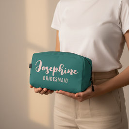 Elegante groene toilettas voor bruidsmeisjes toilettasje