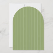 Elegante groene toon op Tone Stripes bruiloft Kaart (Achterkant)