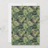 Elegante Groene Tropische Bladeren Kaart (Achterkant)