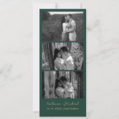 Elegante groene trouwfotostripframe save the date (Voorkant)