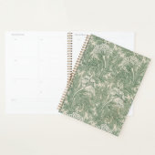 Elegante groene tulpen William Morris planner (Display)