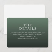 Elegante groene typografie informatiekaartje (Voorkant / Achterkant)