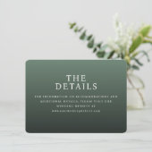 Elegante groene typografie informatiekaartje (Staand voorkant)