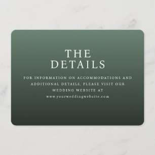 Elegante groene typografie informatiekaartje