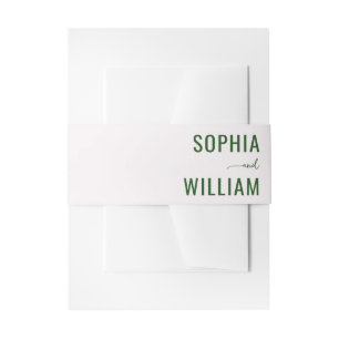 Elegante Groene Typografie Uitnodigingen Wikkel