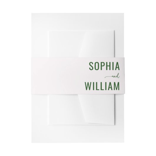 Elegante Groene Typografie Uitnodigingen Wikkel (Voorkant Voorbeeld)