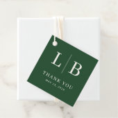 Elegante groene typografische dankbaarheid bedankjes labels (In situ)