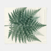 Elegante groene varenbladeren botanisch fleece deken (Voorkant (Horizontaal))