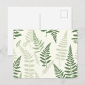 Elegante groene varens fronds patroon botanisch briefkaart (Voorkant / Achterkant)