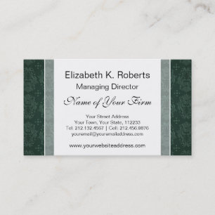 Elegante groene Victoriaans Damask stijl Visitekaartje