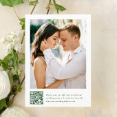 Elegante Groene Victoriaanse Bloem QR Code Trouwda Save The Date