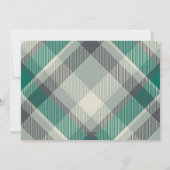 Elegante Groene Vrolijke Kerstmis Custom Plaid Fot Feestdagenkaart (Achterkant)