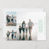 Elegante Groene VROLIJKE KERSTMIS Fotocollage Feestdagenkaart (Achterkant)