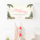 Elegante groene watercolor Kerstmis banner (Insitu)