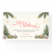 Elegante groene watercolor Kerstmis banner