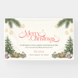 Elegante groene watercolor Kerstmis banner