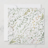 Elegante groene waterverf bloemige bruidsdouche kaart (Achterkant)