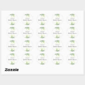 Elegante Groene Waterverf Bruiloft Sticker (Vel)