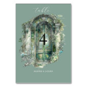 Elegante groene Waterverf landschap bruiloft Kaart (Voorkant)