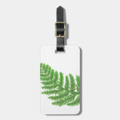 Elegante groene waterverf varens bos bladeren bagagelabel (Voorkant verticaal)