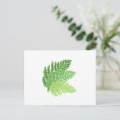 Elegante groene waterverf varens bos bladeren briefkaart (Staand voorkant)