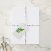 Elegante groene waterverf varens bos bladeren cadeaulabel (Met Touw)