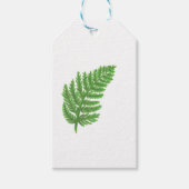 Elegante groene waterverf varens bos bladeren cadeaulabel (Voorkant)