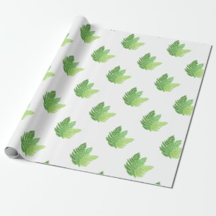 Elegante groene waterverf varens bos bladeren cadeaupapier