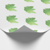 Elegante groene waterverf varens bos bladeren cadeaupapier (Hoek)