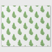 Elegante groene waterverf varens bos bladeren cadeaupapier (Vlak)