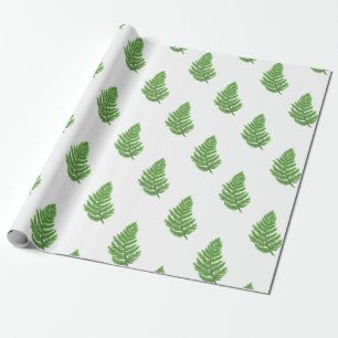 Elegante groene waterverf varens bos bladeren cadeaupapier