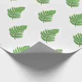 Elegante groene waterverf varens bos bladeren cadeaupapier (Hoek)