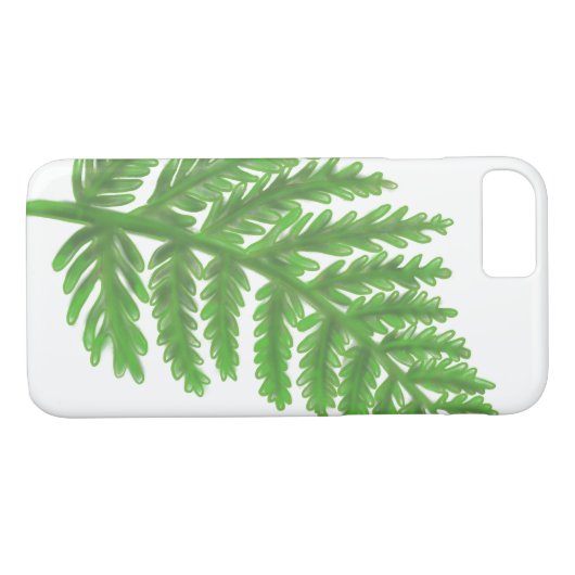 Elegante groene waterverf varens bos bladeren Case-Mate iPhone case (Achterkant (Horizontaal))
