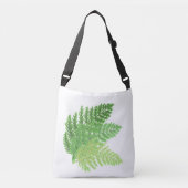 Elegante groene waterverf varens bos bladeren crossbody tas (Voorkant)