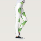 Elegante groene waterverf varens bos bladeren leggings (Rechts)