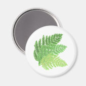 Elegante groene waterverf varens bos bladeren magneet (Voorkant / Achterkant)